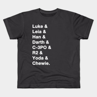 Star Wars Names white Kids T-Shirt